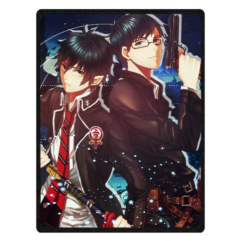 

New Custom Ao no Exorcist Throws Blanket Fleece Fabric Baby Bed Sheet Bedspread Summer Air Conditioning Blanket