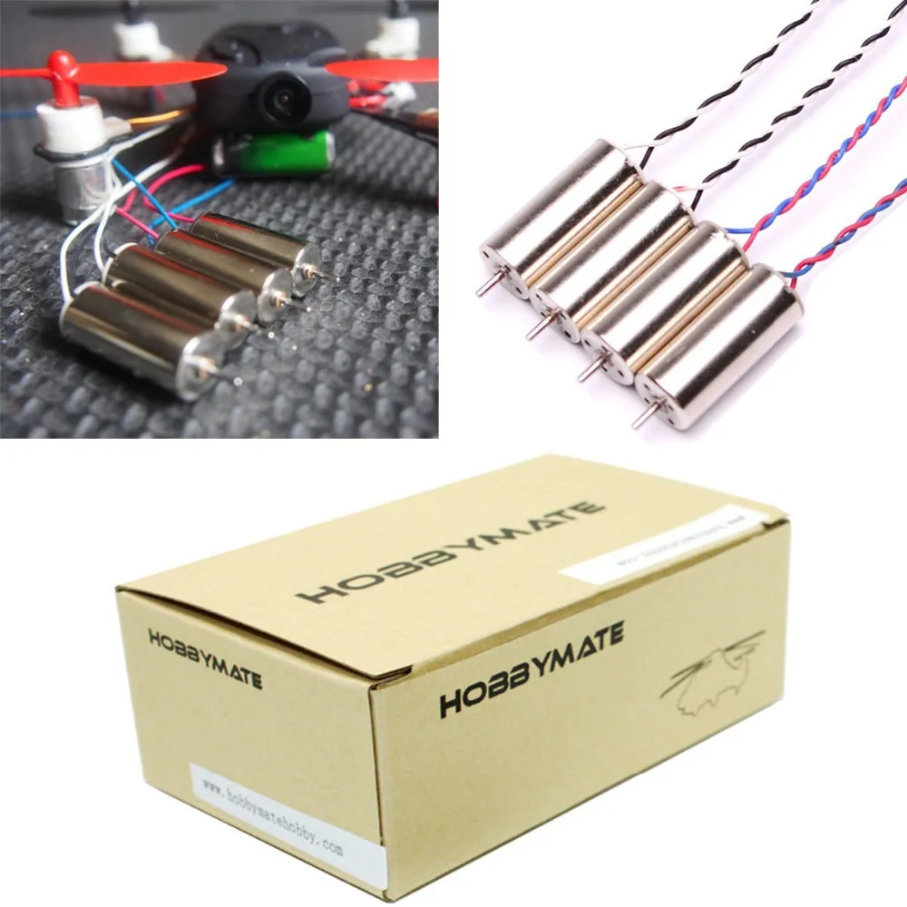 

HOBBYMATE High Performance Brushed Coreless Motors 8520 8.5x20mm for Hubsan X4 H107C H107D, DIY Micro FPV RC Quadcopter Frame
