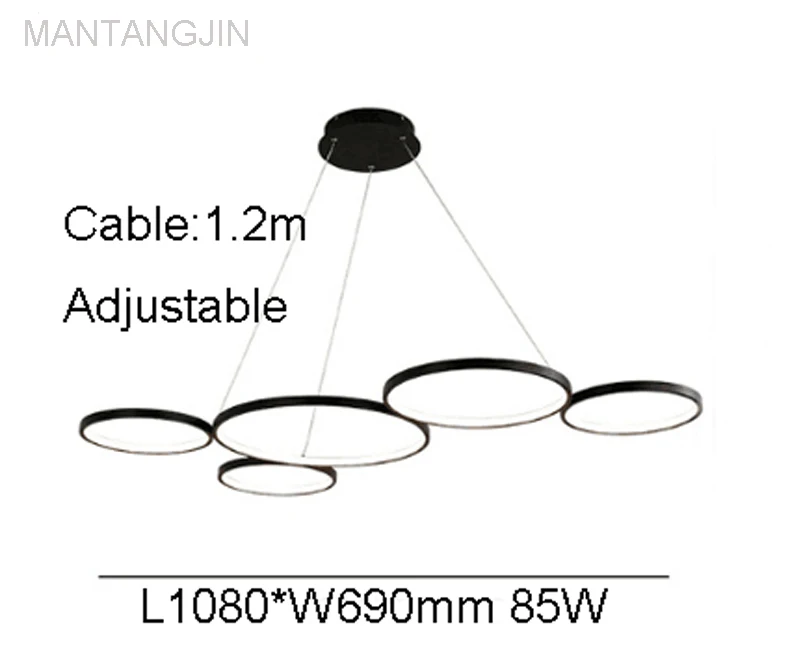 Белый/черный минимализм современный светодиодный подвесной светильник для столовой кухни гостиной подвесная Подвеска лампы