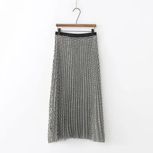 Miyake Осенняя Женская обувь в европейском и американском стиле; новая детская повседневная клетчатая юбка-миди со складками