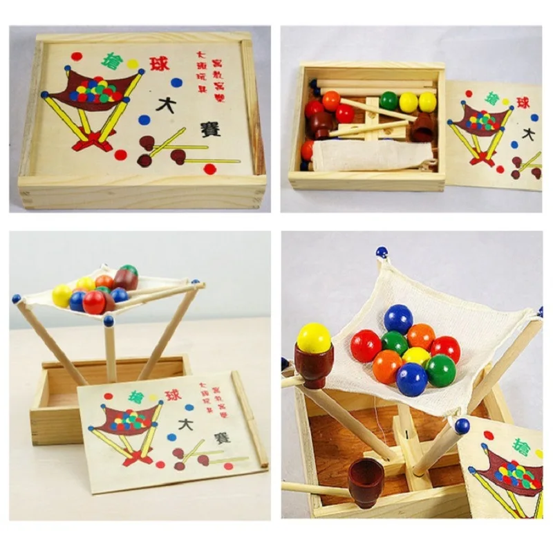 

Lovely wooden ball catch the game Baby Kids Children Intelligence Educational Toy Indoor Outdoor Games
