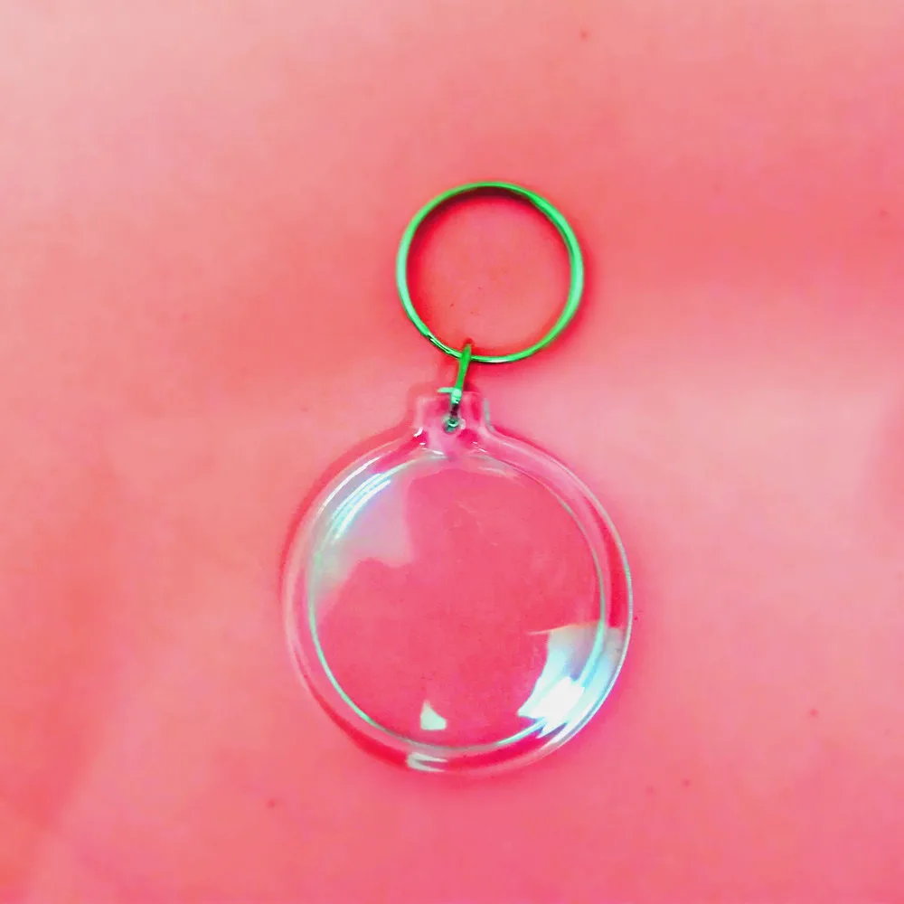 3000 Pcs Round Shaped DIY Acrylic Blank Picture Frame Keychains