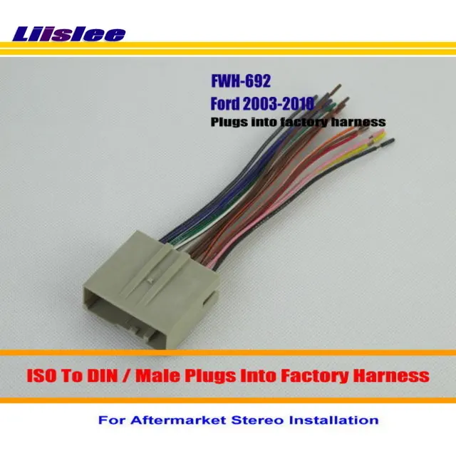 liislee for ford freestyle mustang taurus thunderbird male iso radio Dodge Dakota Radio Wiring Harness liislee for ford freestyle mustang taurus thunderbird male iso radio wire cable wiring harness car