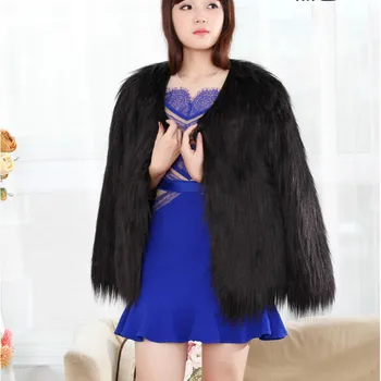 

PLUS Size 3XL Warm Faux Fur Coat Women Fake Fur Short Winter Coat Female 2018 Autumn Pink Party Casual Furry Overcoat FR01