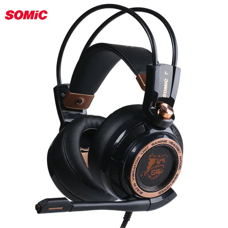 Pаспродажа Somic обновление G941 активная шумоподавление 7,1 Виртуальная объемная звуковая USB игровая гарнитура с микрофоном Вибрирующая для ПК ноутбука