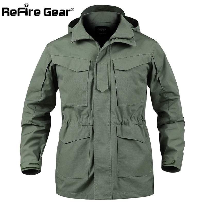 Мужская армейская камуфляжная куртка ReFire Gear водонепроницаемая тактическая с