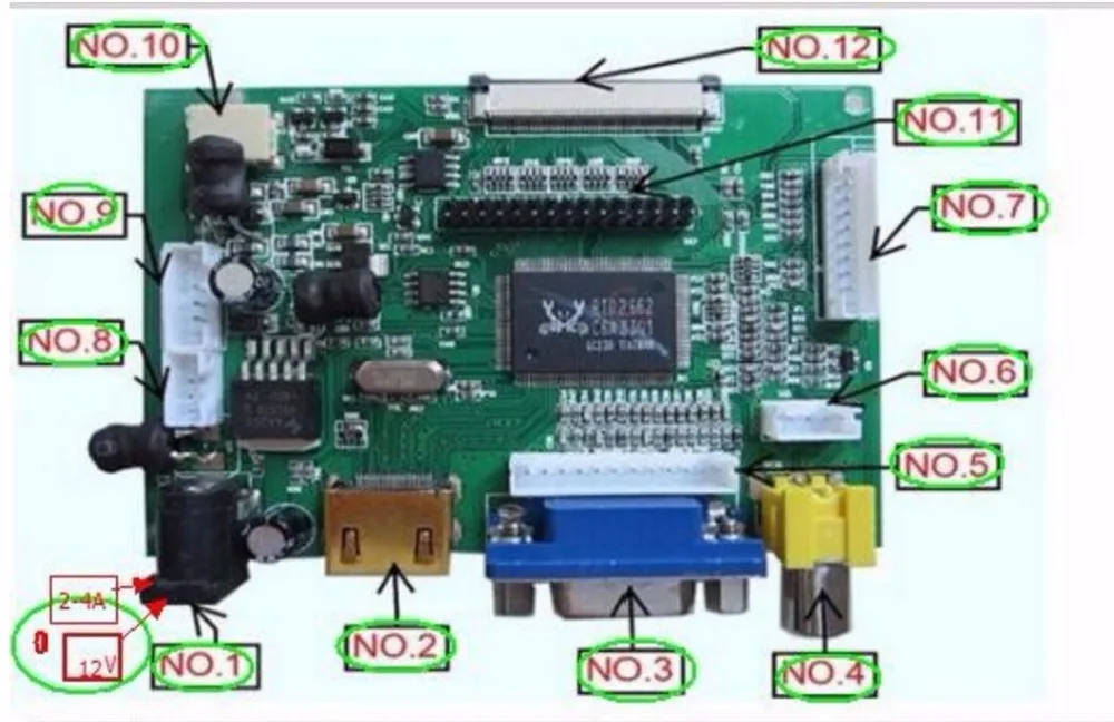 Универсальный HDMI VGA 2AV 50P ttl LVDS плата контроллера Модуль монитор Комплект для Raspberry PI lcd 7 дюймов 50PIN 1024*600 Панель