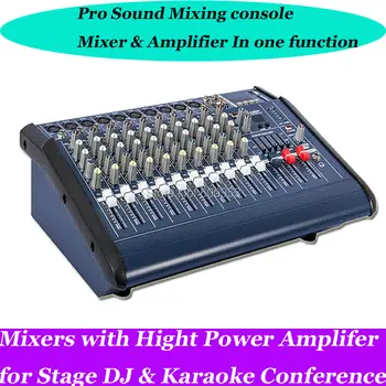 

Professional 1600W 10 Channel DJ & Karaoke Powered Mixer Mixing console Amplifier Amp with USB 48v Phantom Power 16DSP