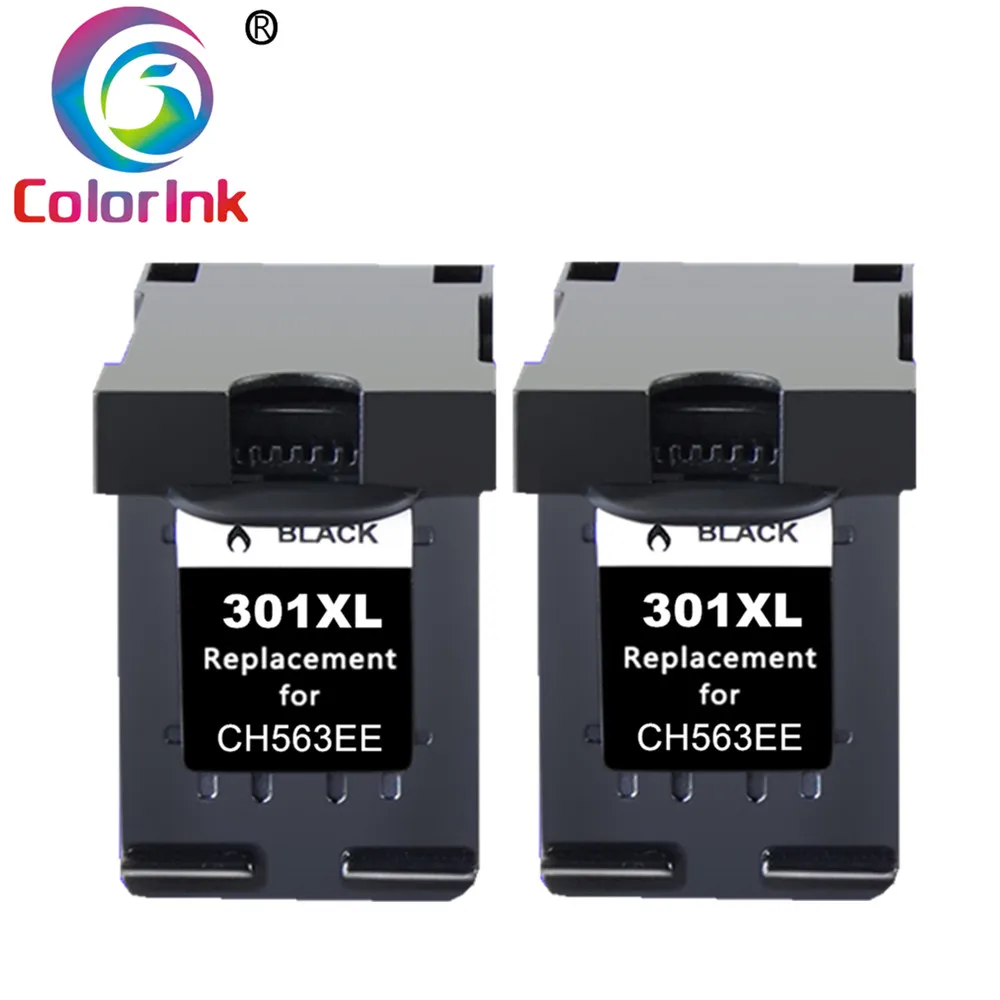 ColoInk 2Pack Compatible 301XL Ink font b Cartridge b font Replacement for hp 301 xl CH563EE