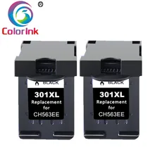 ColoInk 2Pack Compatible 301XL Ink Cartridge Replacement for hp 301 xl CH563EE CH564EE for Deskje 1000 1050 2000 2050 2510 3000