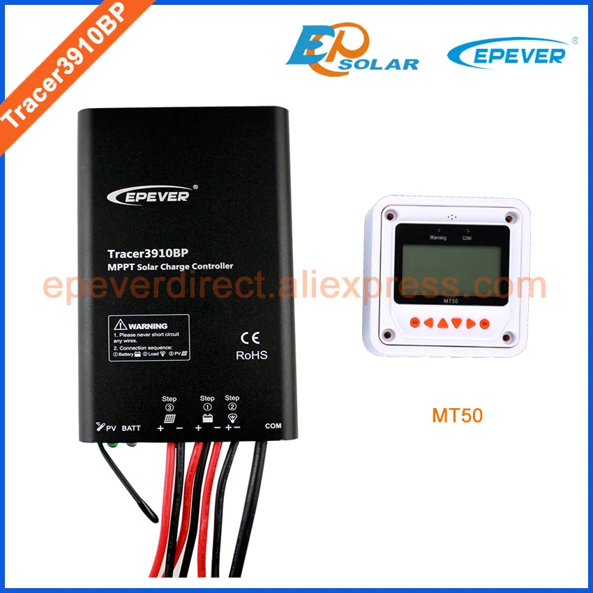 

Solar power bank regulator Tracer3910BP 15A 15amps 24V battery charger EPEVER MT50 remote meter MPPT solar home system