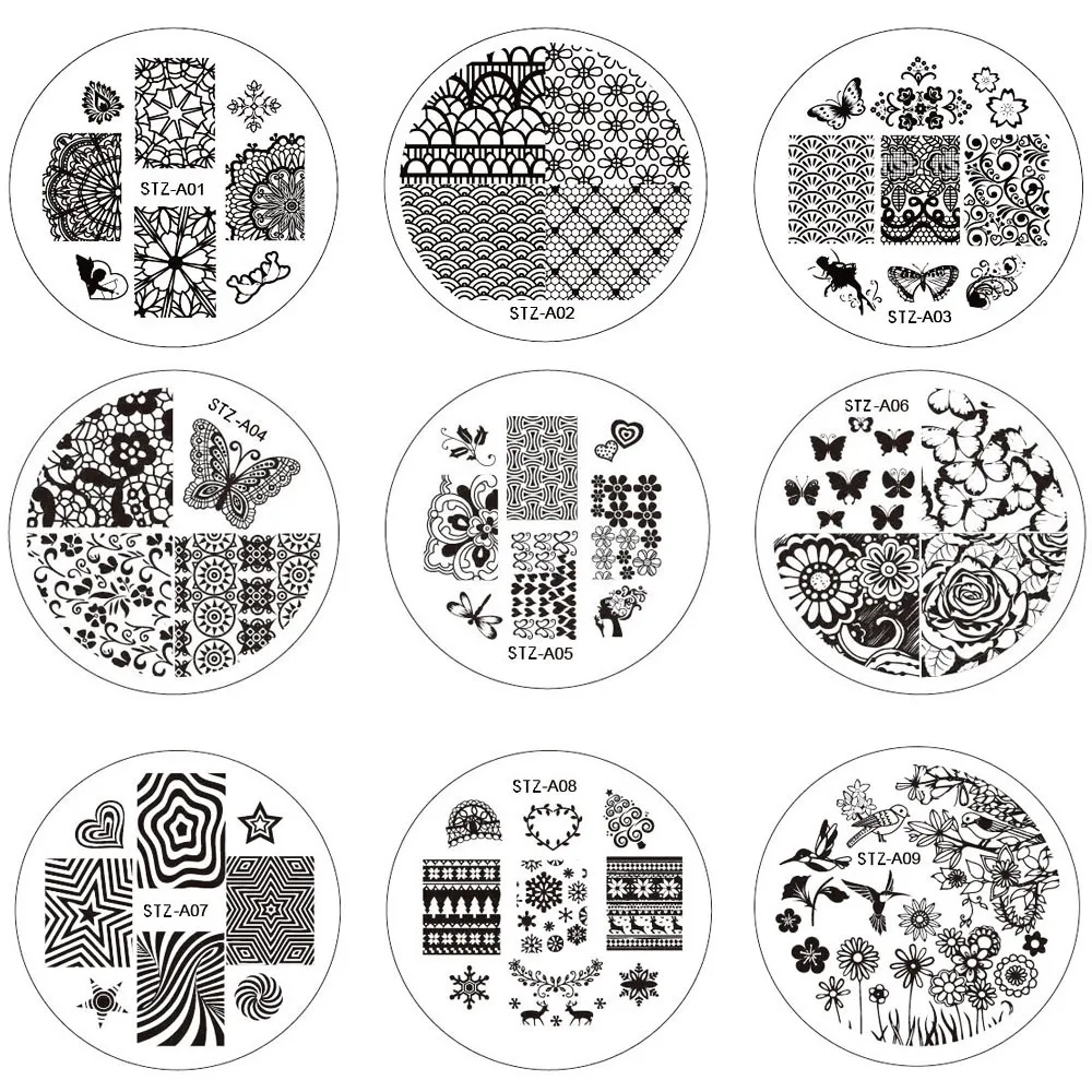 1 шт Новые штампы маникюрные изображения художественный штамп с изображением для ногтей шаблон пластины DIY различные Арабески бабочки шаблон LASTZA01-30