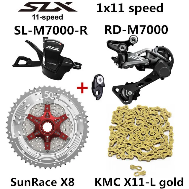 SHIMANO DEORE SLX M7000 комплект горного велосипеда MTB 1x11-Speed 46T 50T SL+ RD+ SUNSHINE+ X11.93 M7000 рычаг переключения передач задний переключатель