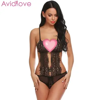 

Avidlove Women Sexy Lingerie Sexy Shop Underwear Erotic Costumes Set Glamour Mesh Transparent Backless