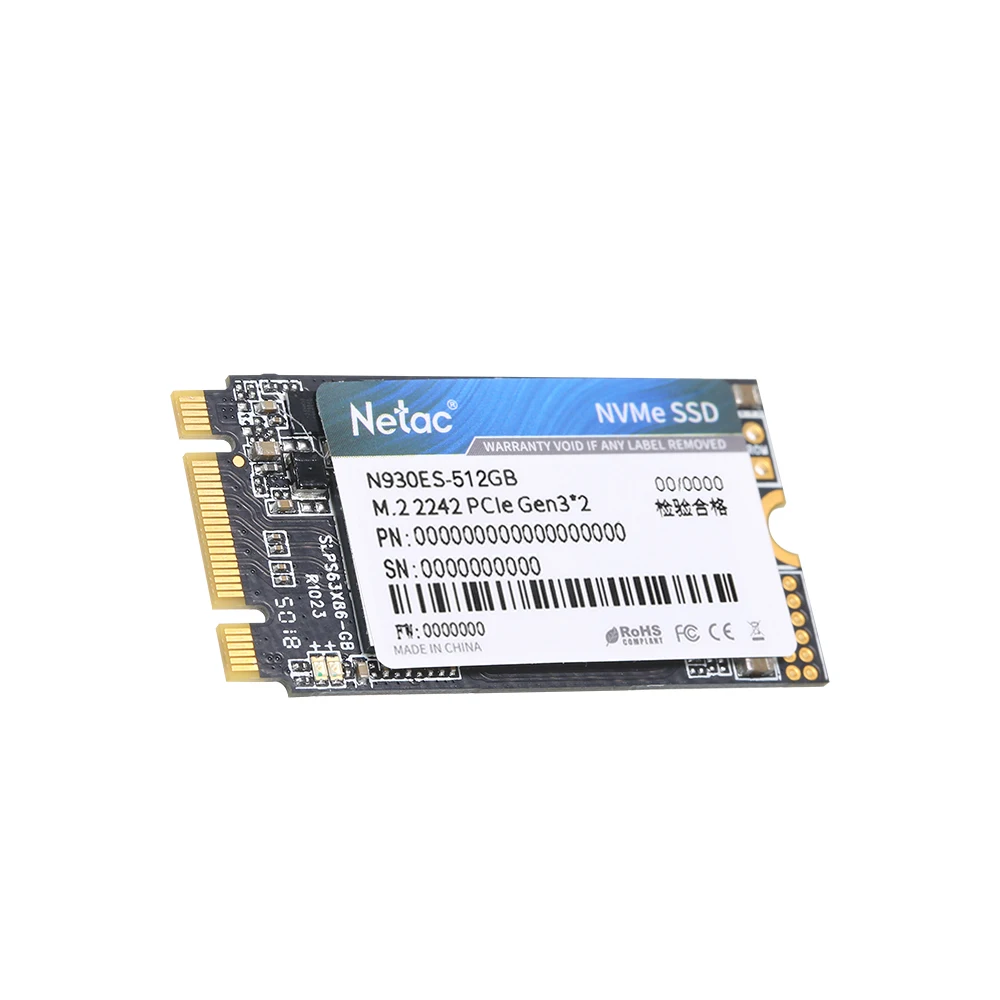 Netac N930ES M.2 2242 SSD 128GB256GB512GB NVMe Gen3* 2 PCIe 3D MLC/TLC NAND Flash Внутренний твердотельный накопитель для ПК компьютера