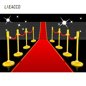 

Laeacco Baby Red Carpet Stage Staircase Glitter Shining Light Photo Background Customized Photography Backdrops For Photo Studio