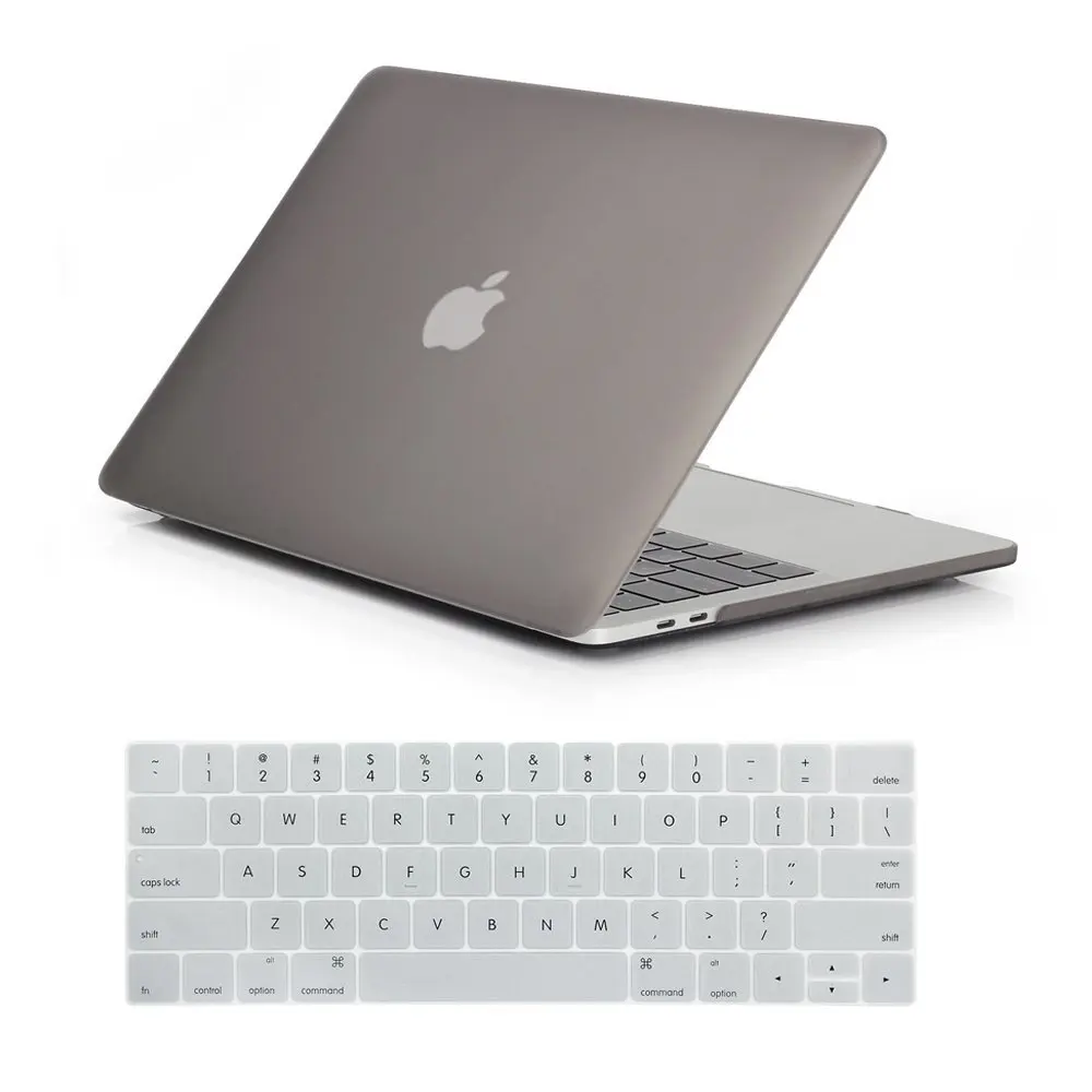 Сумка для ноутбука чехол s для Apple MacBook Air Pro retina 11 12 13 15 чехол для нового Mac book Air 13,3 Pro 13,3 15,4 дюймов+ чехол для клавиатуры - Цвет: Matte Grey