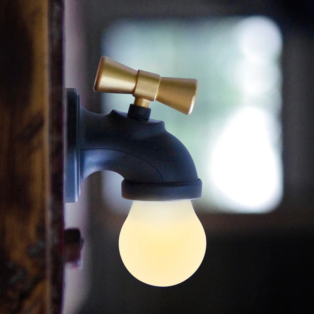 Baby Warm Lampe Mini LED Night Lamp USB Charging Faucet Type Voice Control Warm Light