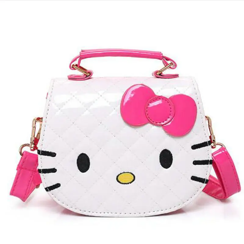

New Cute Mini Bag Children Hello Kitty Handbag For Women Cartoon Cat PU Waterproof Should Bag Kids Girls Fashion Messenger Bags