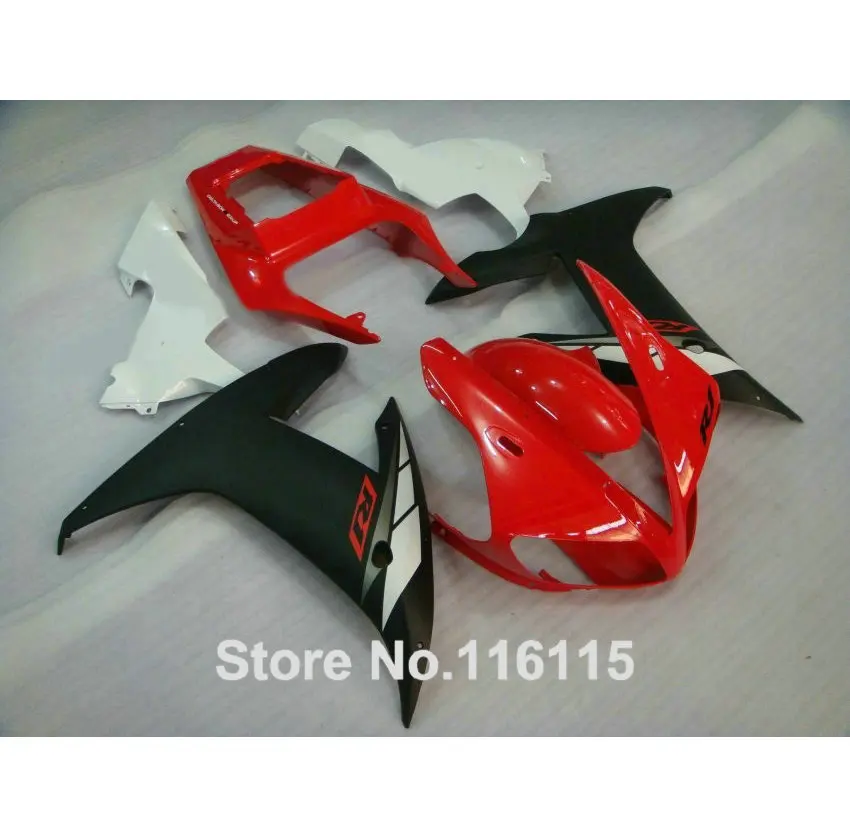 

ABS full Fairing kit fit for YAMAHA YZF-R1 2002 2003 matte black red white fairings set Injection molding YZF R1 02 03 YZ27