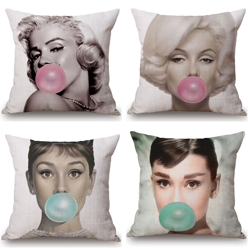 Модный чехол Marilyn Monroe Одри Подушка Хепберн Классическая пленка знаменитая звезда