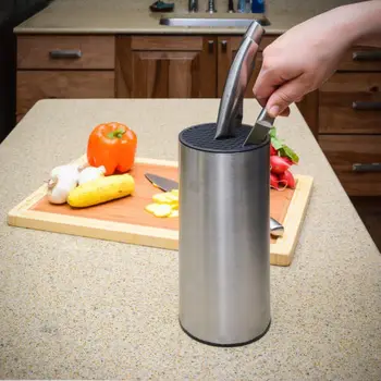 

Cooking Block Tool Multifunctional Knife Holder Stainless Steel Kitchen Shelf