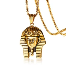 Египетский фараон кулон ожерелье для мужчин женщин золотой цвет цепь из нержавеющей стали Мужской панк религиозный ЮВЕЛИРНЫЙ Рождественский подарок