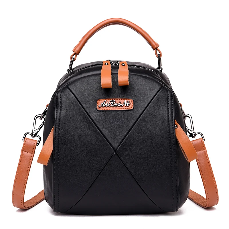 

Women PU Leather Elegant Backpack Children Mini Backpack Fashion Retro Backpack For Teenage Girls Casual Small Shoulder Bag