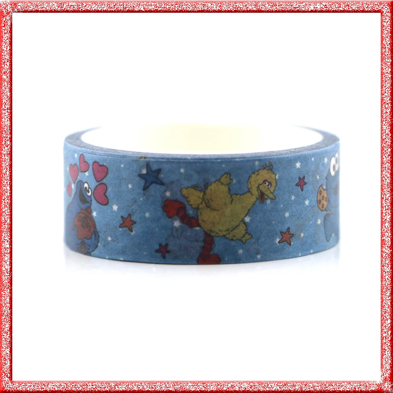

Sesame Street Kawaii Flowers Cartoon Masking Washi Tape Decorative Adhesive Tape Diy Scrapbooking Sticker School Supplies E0654