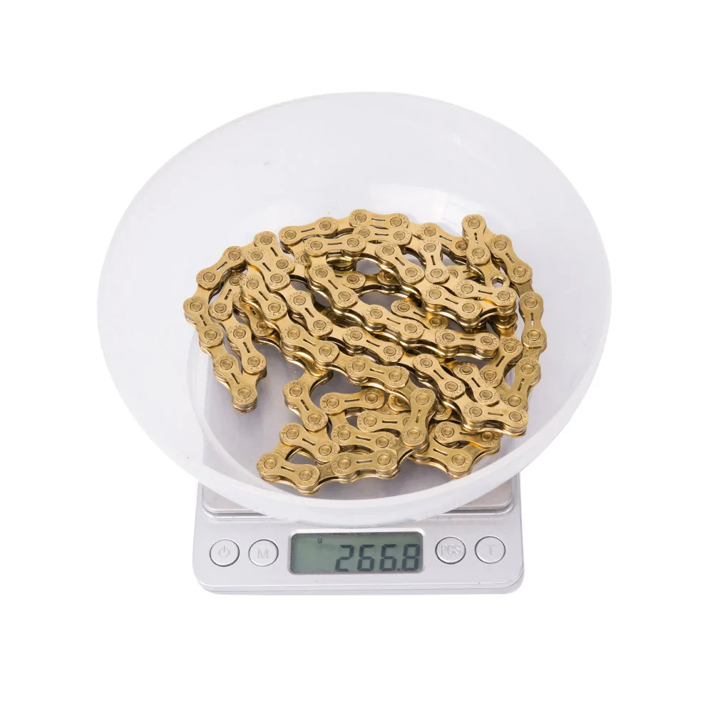 Excellent ZTTO High Quality Durable Gold for Parts K7 System 11s SL Golden half hollow Chain 22s 11 Speed MTB Mountain Bike Road 5