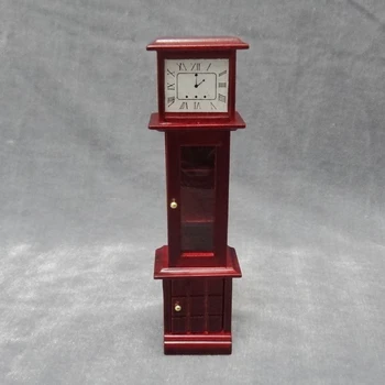 

3pcs Dollhouse Clock Miniature Furniture Grandfather Clock Dolls Mini Handmade Furniture 1:12 Scale