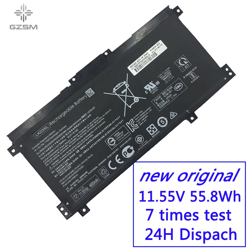 

GZSM laptop battery LK03XL For HP HSTNN-UB7I battery for laptop TPN-W127 W128 LK03055XL TPN-1129 HSTNN-LB7U laptop battery