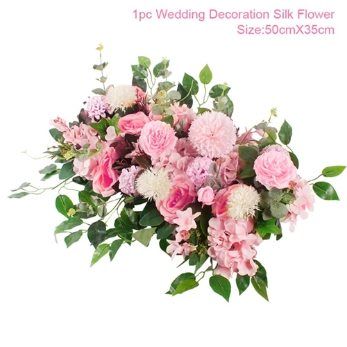 1 м искусственные розы, ряд цветов, свадебные украшения, ряд цветов, дорога, цитируется цветок, гирлянда, Вистерия искусственная, цветы, Свадебные Поставки - Цвет: Style 8