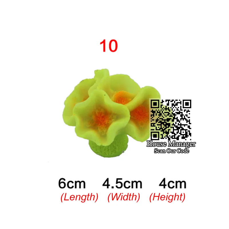 Мини-аквариум из искусственной смолы, коралловый риф, дерево, морская звезда, растение, красочные коралловые камышовые цветы, ландшафтный орнамент, украшение для аквариума - Цвет: No 10
