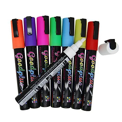 

New 8pcs/lot Erasable Highlighter Fluorescent Marker Pen Colorful Art Painting For Whiteboard LED Chalkboard