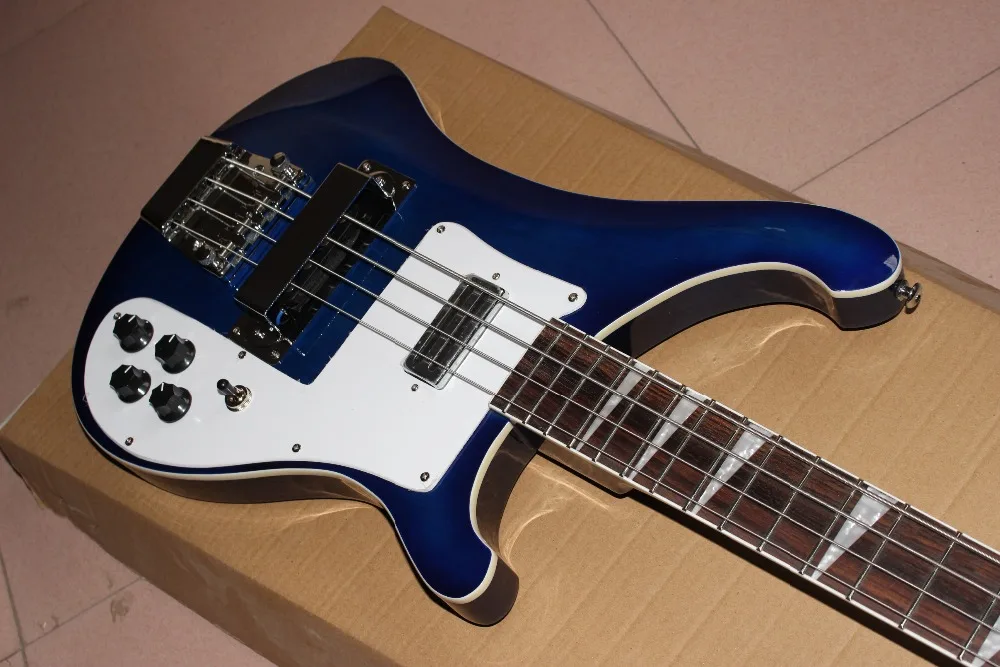 

custom shop,New Arrival 4 String Electric Bass Guitar in blue color with high quality.Rosewood fingerboard guitarra .real photos