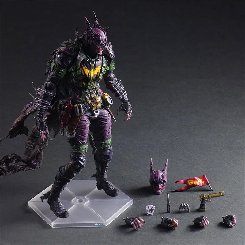 

11" Megamind Joker PA Face-lifting Batman Bruce Wayne Villains PVC Action Figure Collectible Model Toy BOX 26CM L219