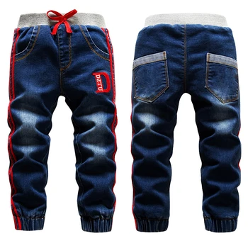 Winter Big Boys Jeans Trousers 2-14Yrs Kids Thicken Add Wool Pant Casual Washing Blue Jeans Denim Velvet Outerwear Warm Trousers 6