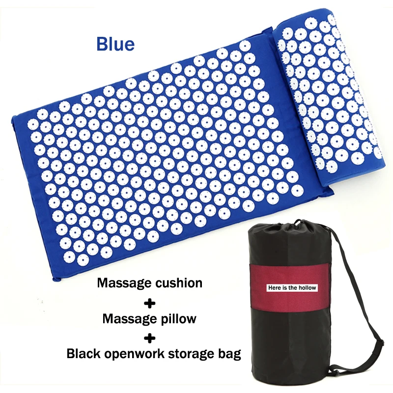 Yoga Mat Massager Pillow Foot Back Neck Massage Cushion Acupressure Mat Relieve Stress Pain Acupuncture Spike Yoga Mat Pin Pad