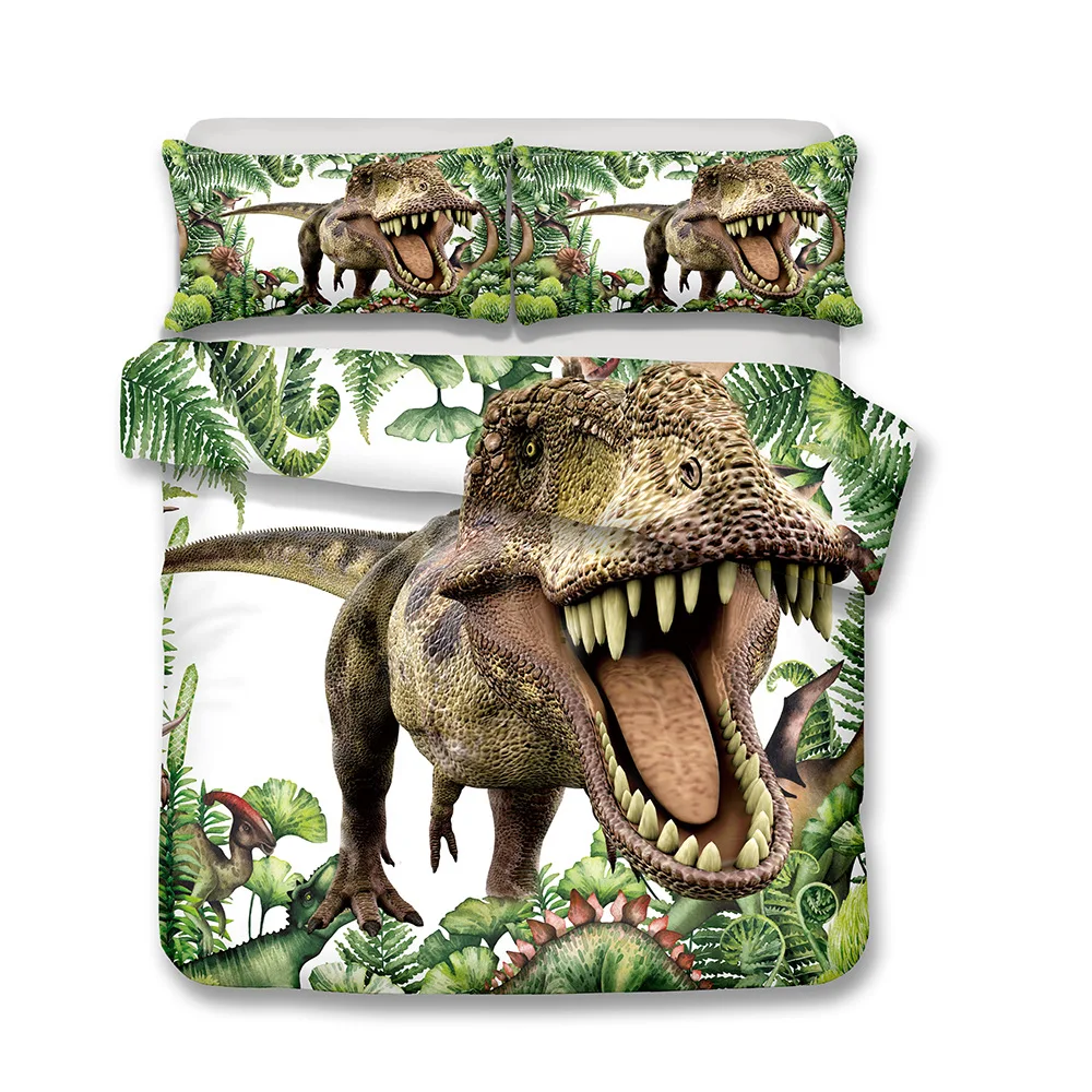 2/3PCS 3D Bedding Sets Twin/Queen/king Size Dinosaur Print Duvet Cover