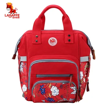 

LAGAFFE Diaper Bag Backpack Fashion Colorful Printing Baby Bag Maternity Bag Nursing Bag