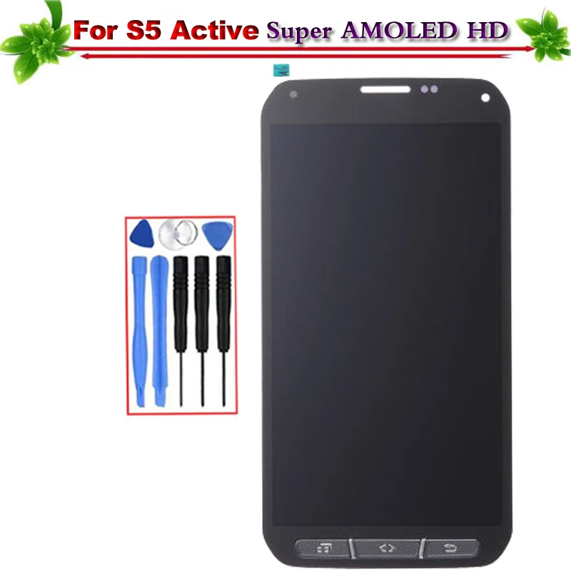 

100% Tested For Samsung Galaxy S5 Active LCD display touch screen digitizer Assembly Replacement For Galaxy S5 Active G870 LCD
