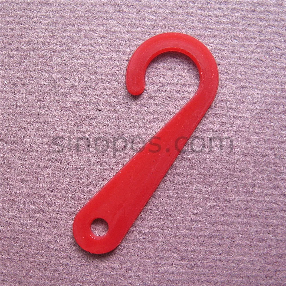 Free Shipping Plastic Display Hook Red, underwear hanger Sock hooks