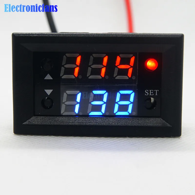 

Red Blue DC 12V Dual Display Time Relay Module Time Delay Relay Mini LED Digital Timer Relay Timing Delay Cycle Time Control