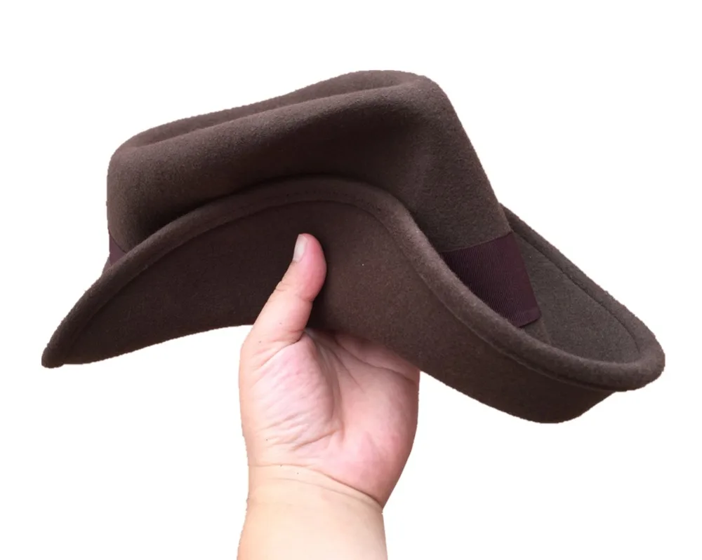 Brown Crushable Cowboy Fedora Hats 
