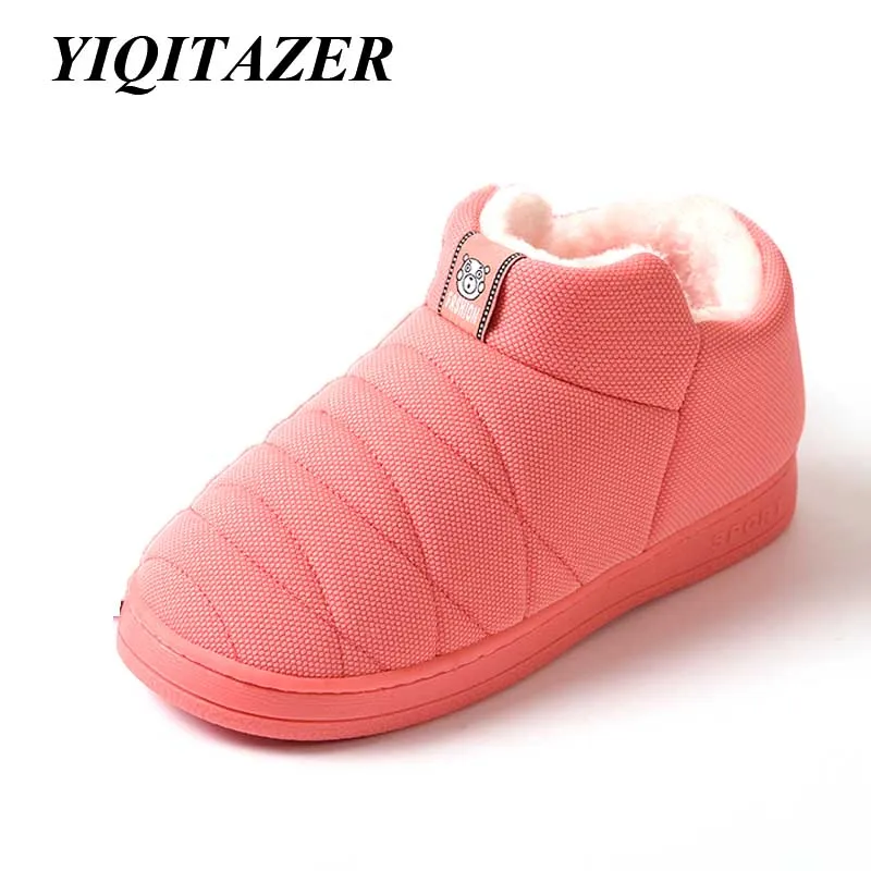 YIIQTAZER 2017 New Design Winter Womens Down Slippers with fur,Home