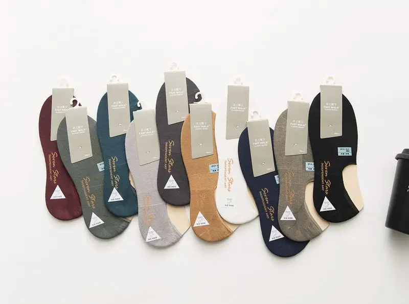 Мужские носки Весна новые модные носки мужские высококачественные короткие носки сетчатые дышащие невидимые носки-следки для мужчин
