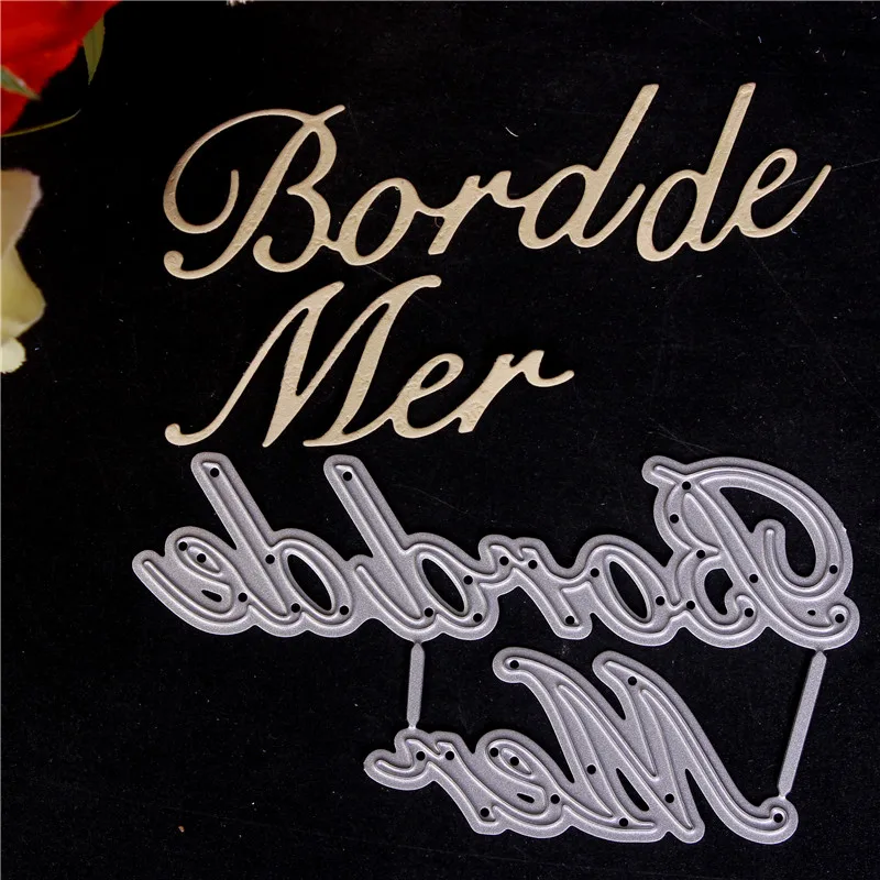 

Metal Cutting Dies Stencils for DIY Scrapbooking Decoration Card Crafts Die Cut French Text word