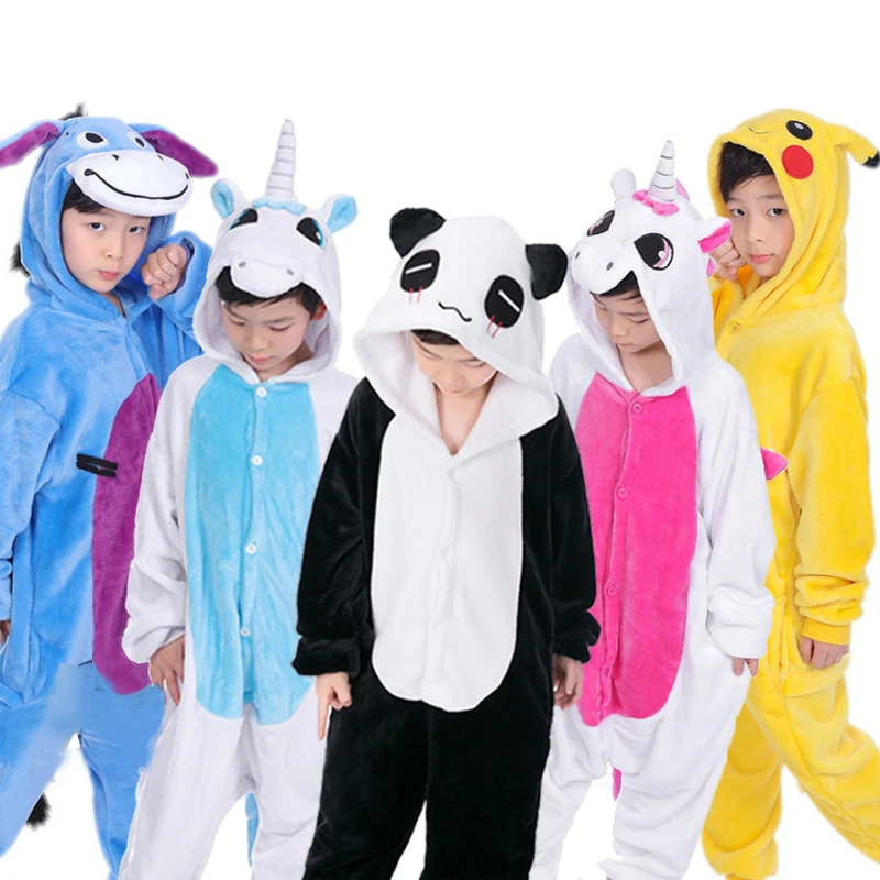 

Baby Boys Girls Pajamas sets Kigurumi Unicorn Pajamas for Children Anime Animal Stitch Panda Onesie Kids Winter Boys Sleepwear
