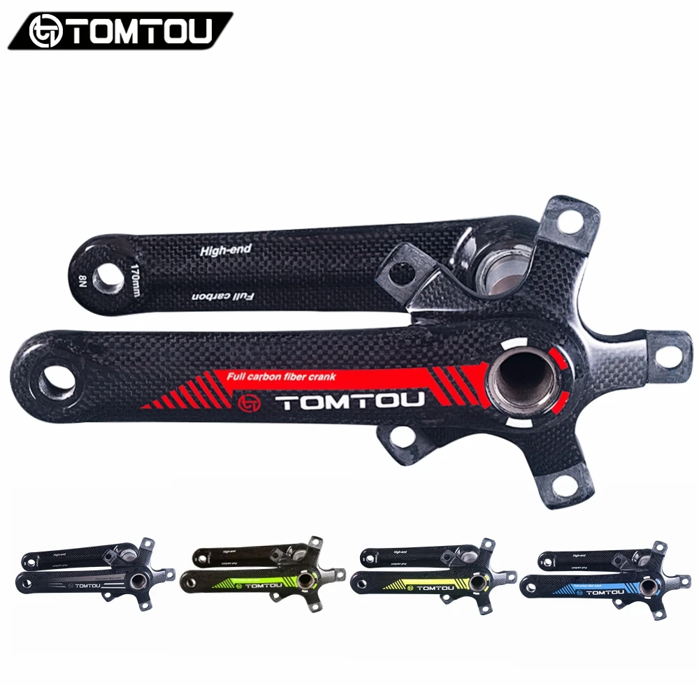 Из карбонового волокна от tomtou велосипед Crank дорожный Crankset 5 коготь BCD 110/130 мм длина